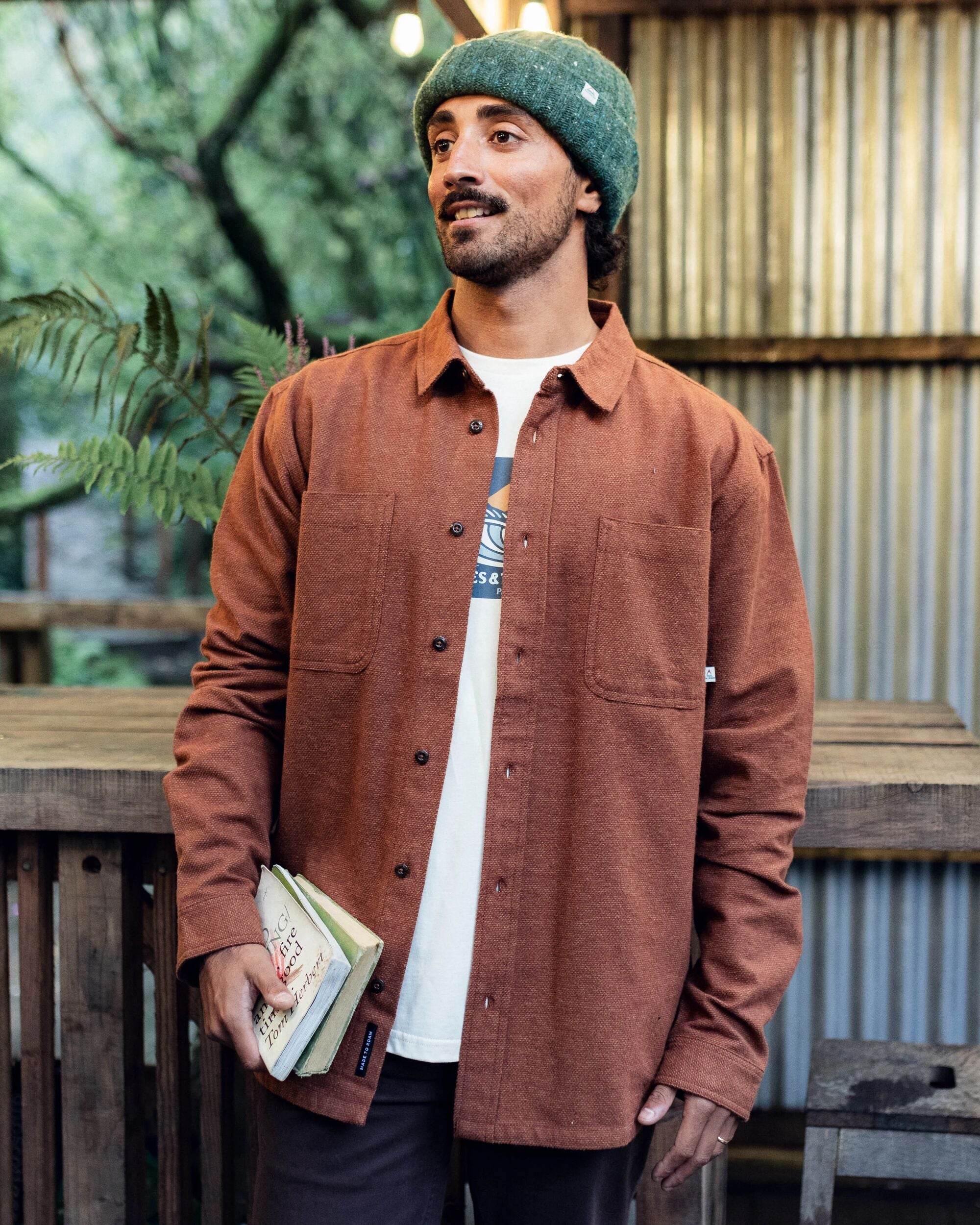 Backcountry Flannel Shirt - Cappuccino/Dusty Ochre - Lifestyle