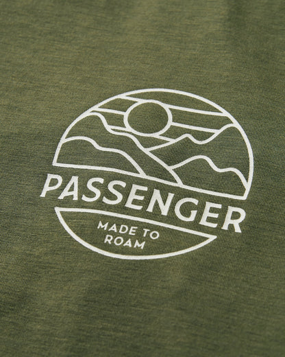 Sedona Recycled Active T-Shirt - Khaki - Flatlay