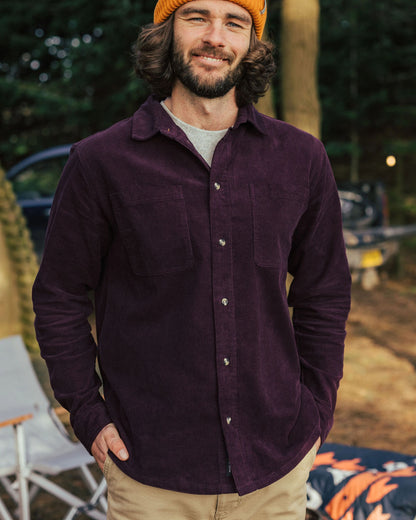 Backcountry Cord Shirt - Deep Plum - Lifestyle