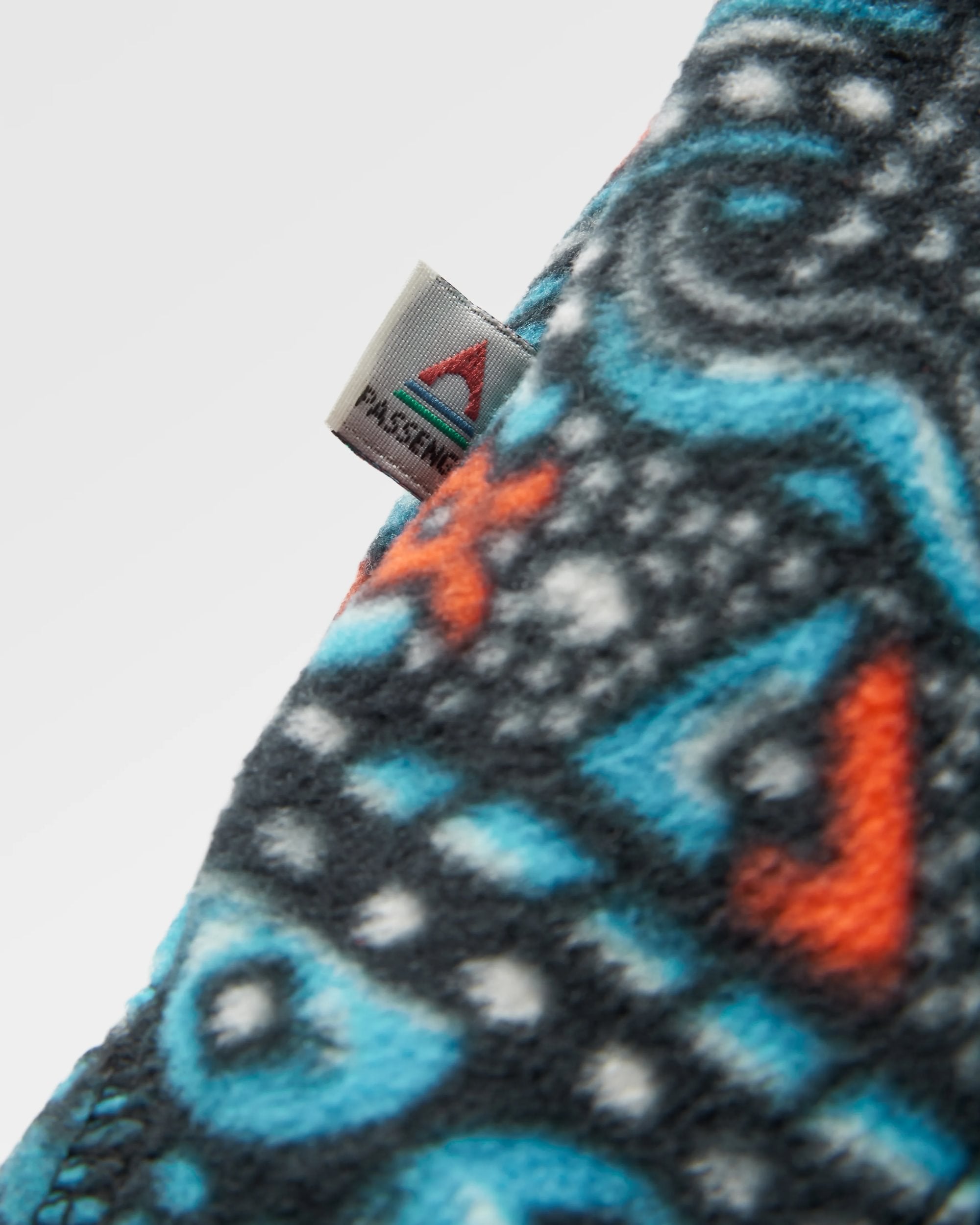 East Recycled Polar Fleece Shirt - Elemental Geo Black - Flatlay