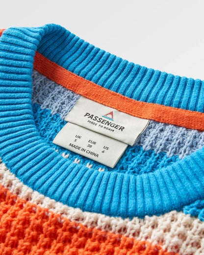 Reflection Stripey Jumper - Ember Orange Multi Stripe - Flatlay
