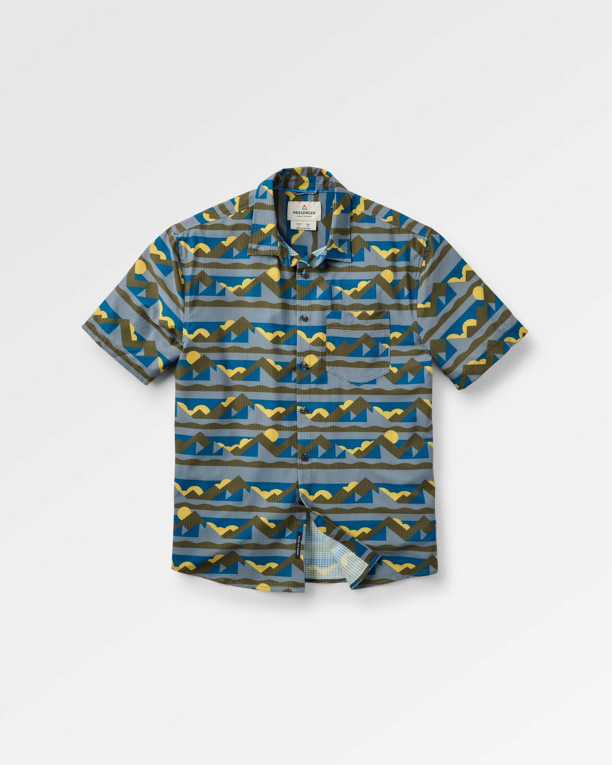 365 Recycled Active Shirt - Views Dark Olive - Flatlay