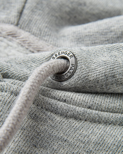 Passenger Relaxed Fit Hoodie - Grey Marl - Flatlay