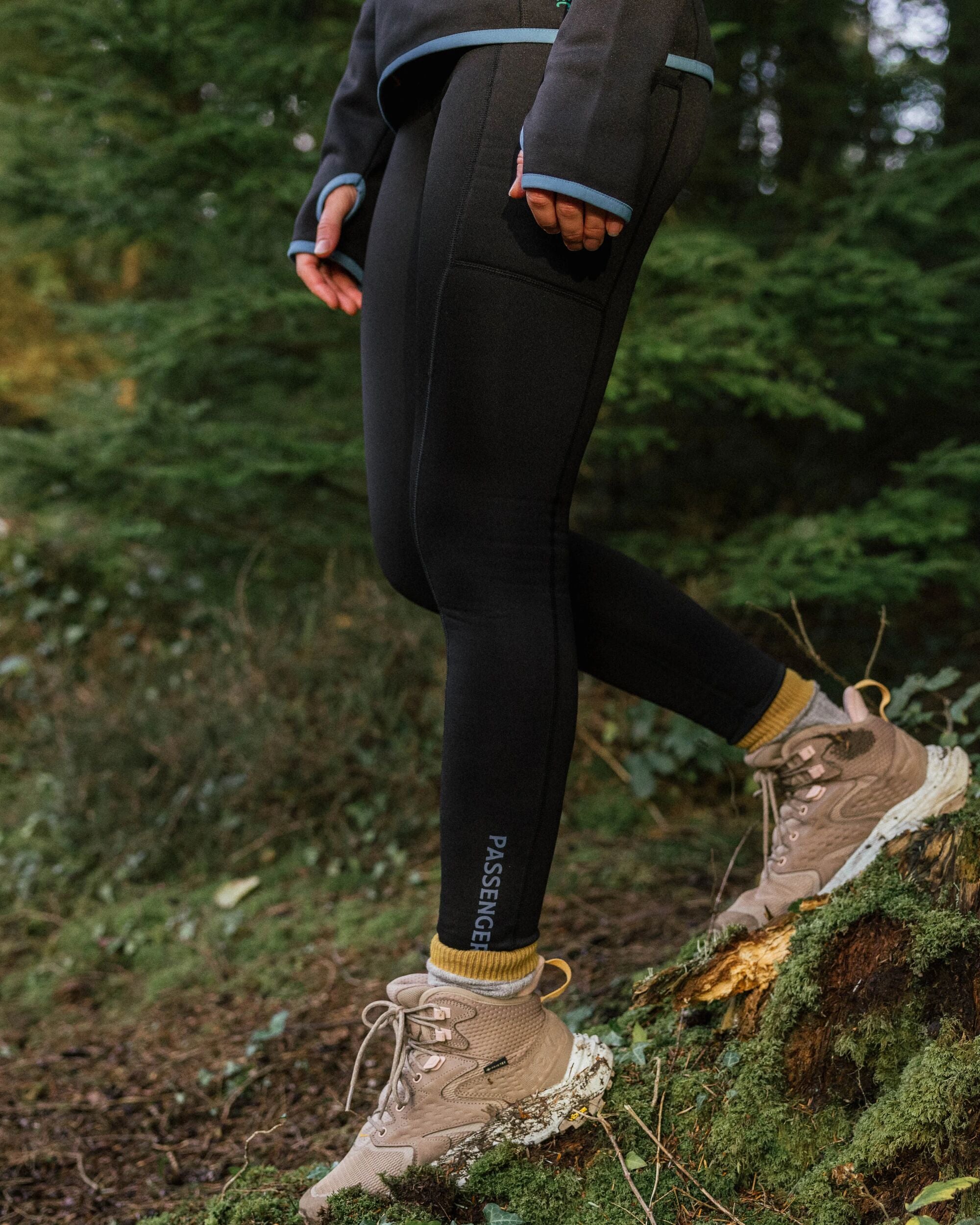 Wintergreen Recycled Polartec® Legging - Black - Lifestyle