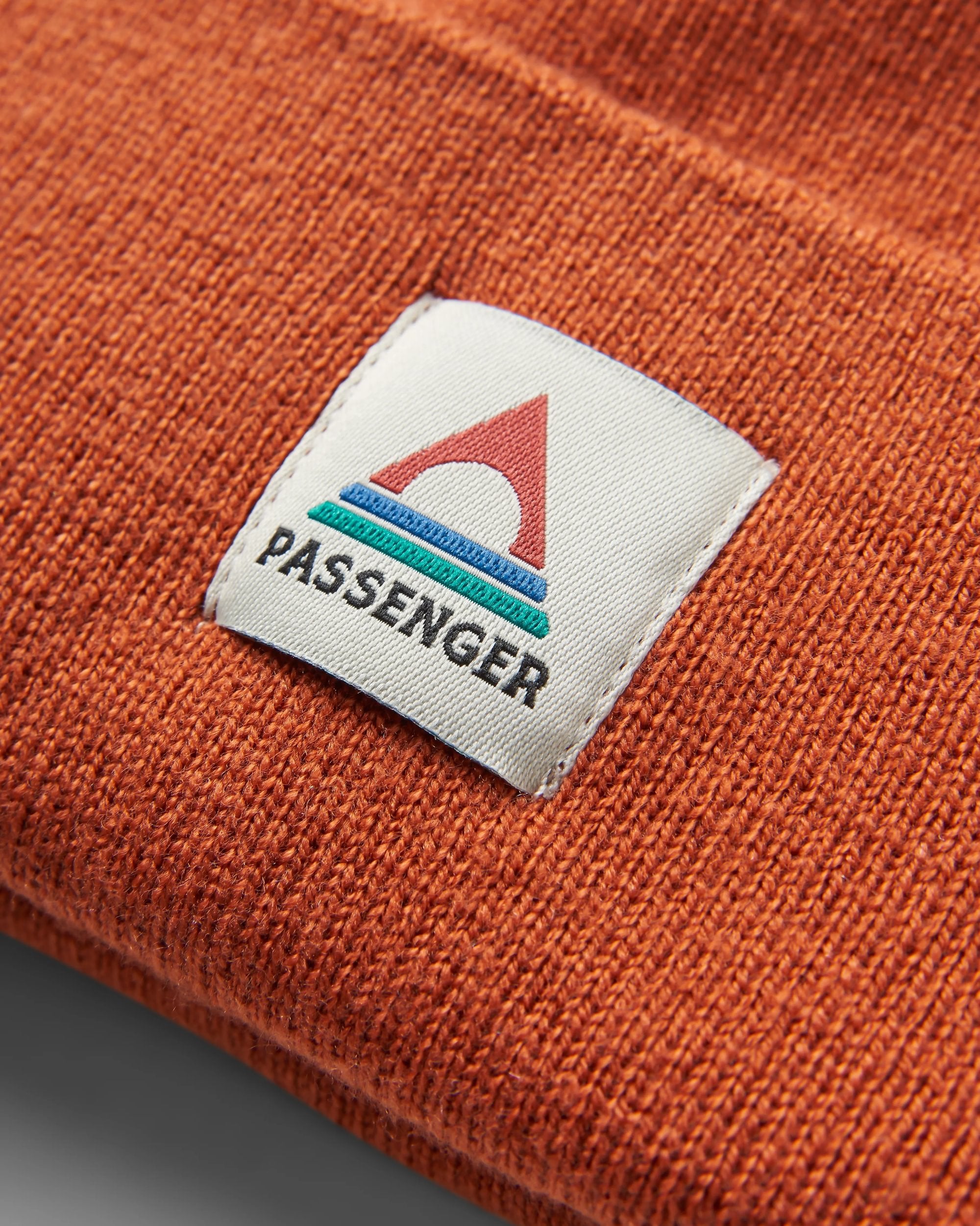 Core Recycled Low-Top Beanie - Burnt Orange - Flatlay