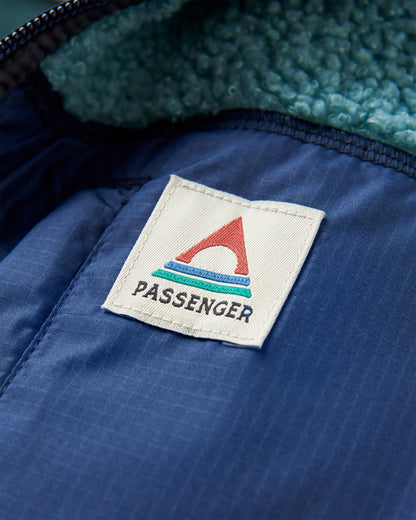 Born Explorer Recycled Polar-Lined Sherpa Fleece - Arctic/Charcoal - Flatlay