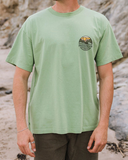Laidback Recycled Cotton Relaxed Fit T-Shirt - Stem Green - Lifestyle