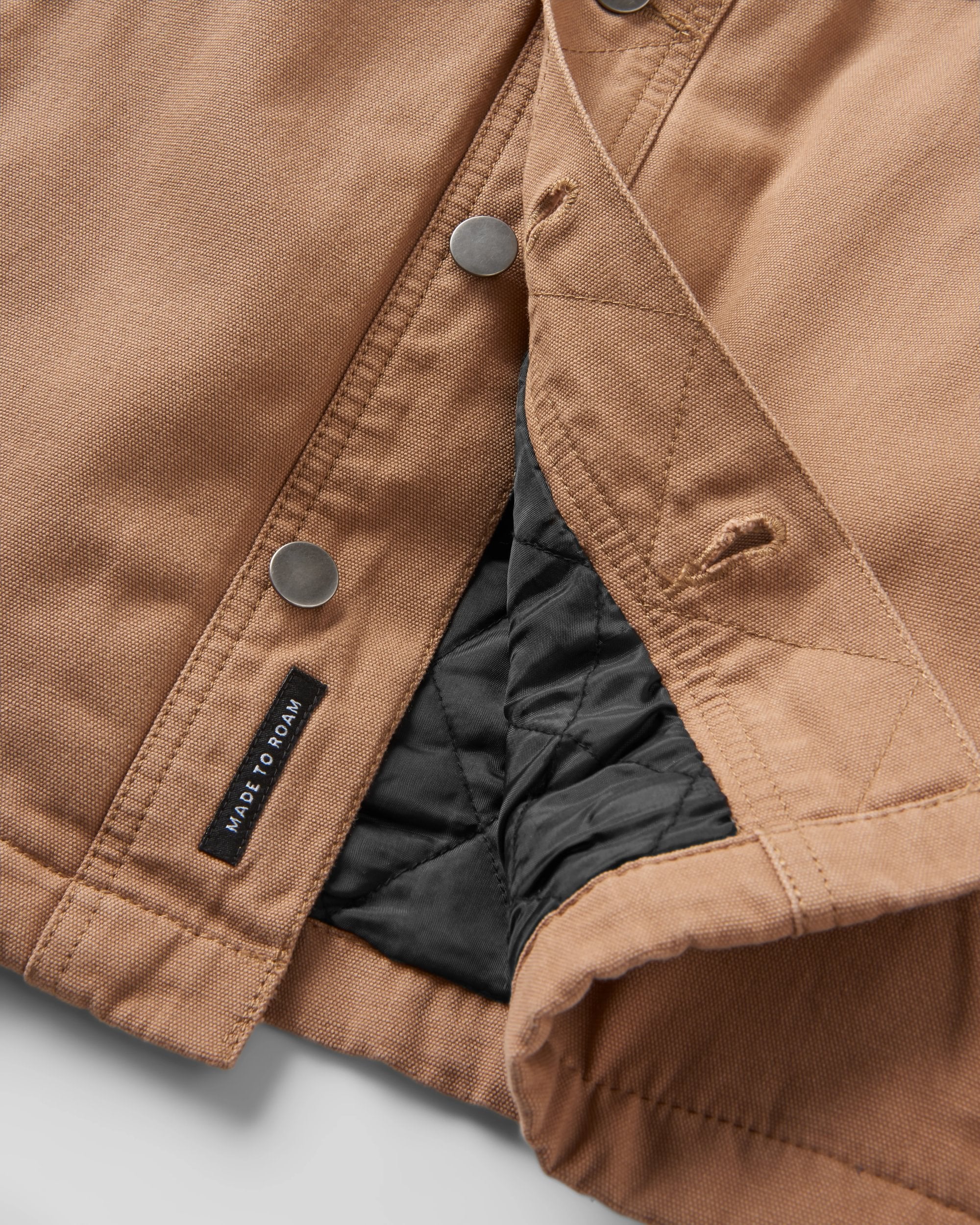 Falcon Organic Cotton Jacket - Toffee - Flatlay