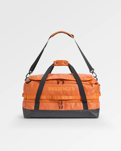 Roamer 60L Split Duffel Bag - Sunrise Orange - Flatlay