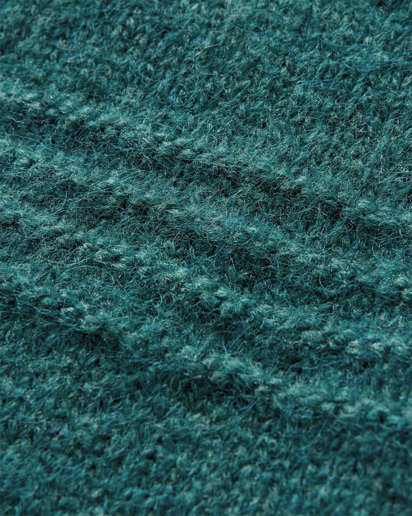 Snug Recycled Polo Neck Knitted Jumper - Mediterranean - Flatlay