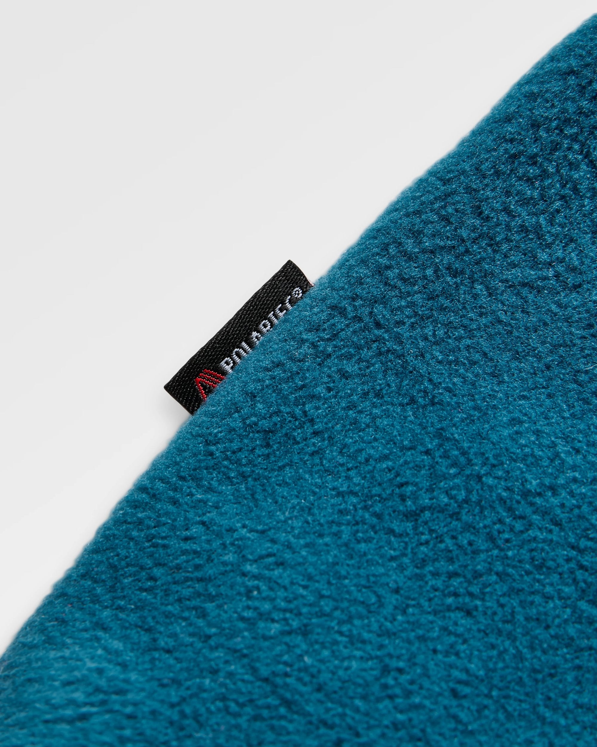 Woodland Hoodless Recycled Polartec® Fleece - Espresso/Tidal Blue - Flatlay