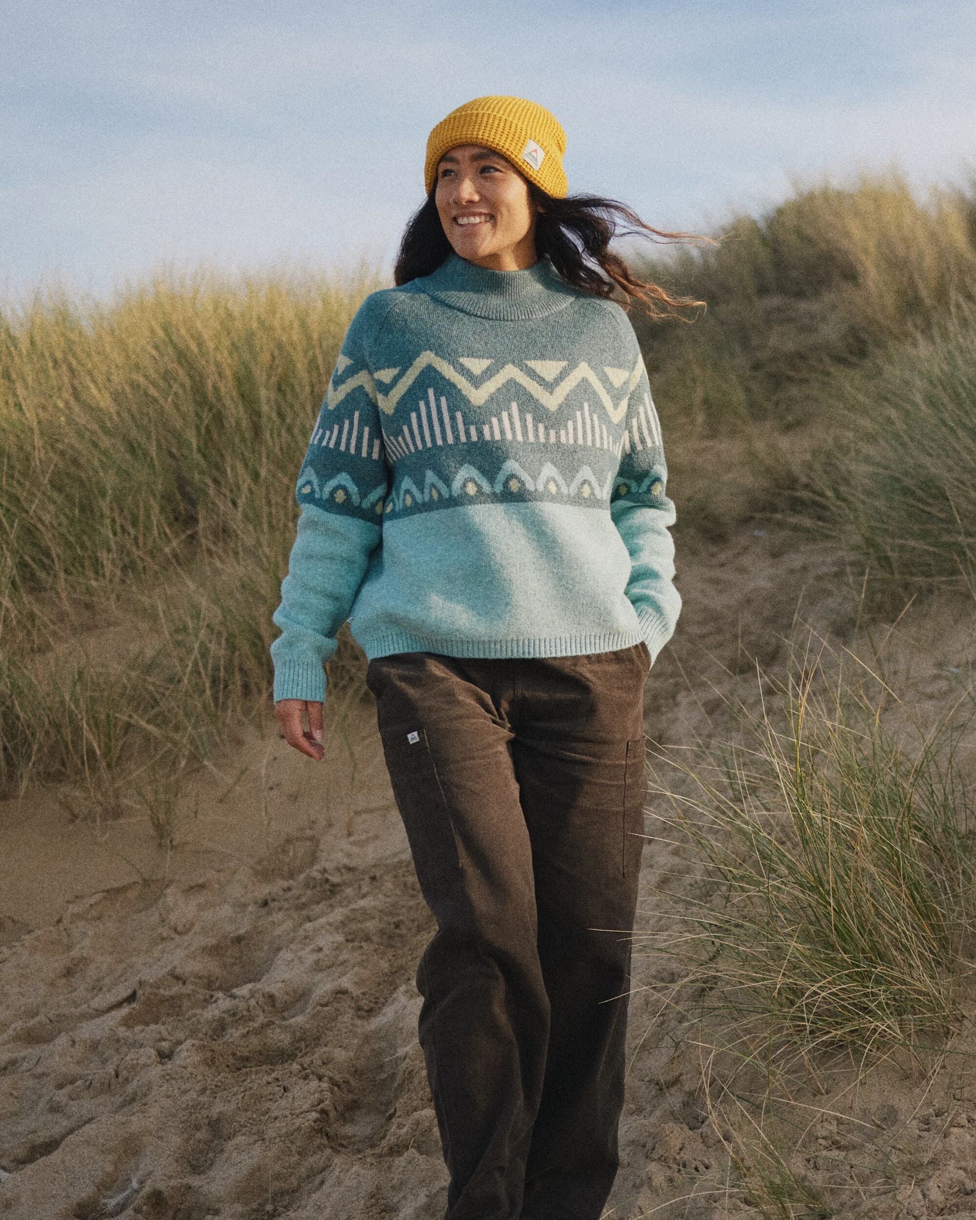 Nettle Recycled Knitted Jumper - Arctic - Lifestyle