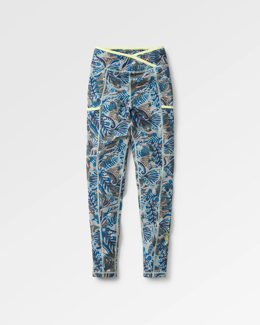 Mantra Printed Recycled Leggings - Abstract Seaweed Pistachio
