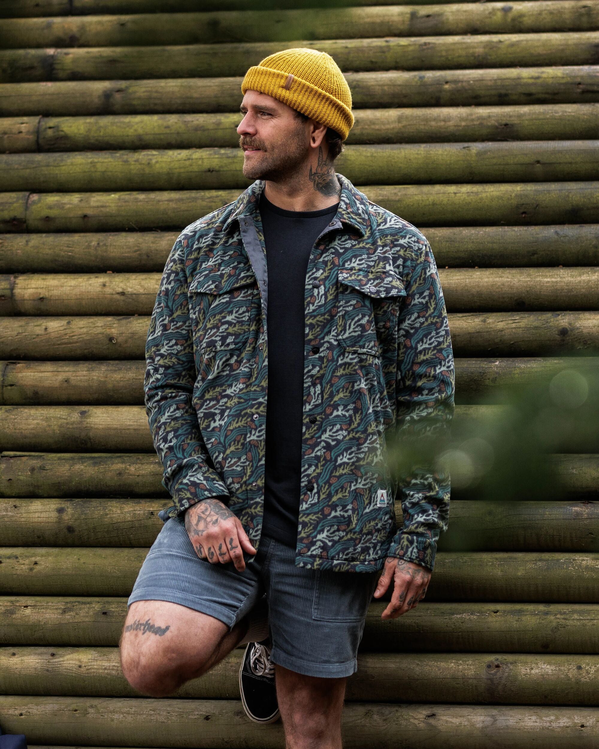 Maple Polar Recycled Fleece Shirt - Ocean Current Black - Lifestyle