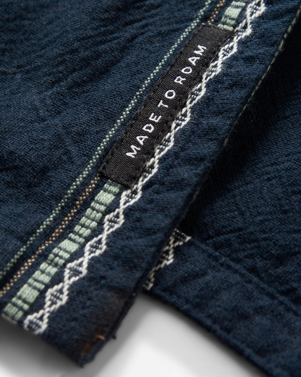 COTTON SHIRT STRIPE_NAVY IVORY main image 1