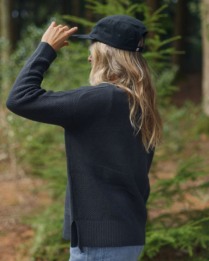 Cove Organic Cotton Knitted Jumper - Black - Lifestyle