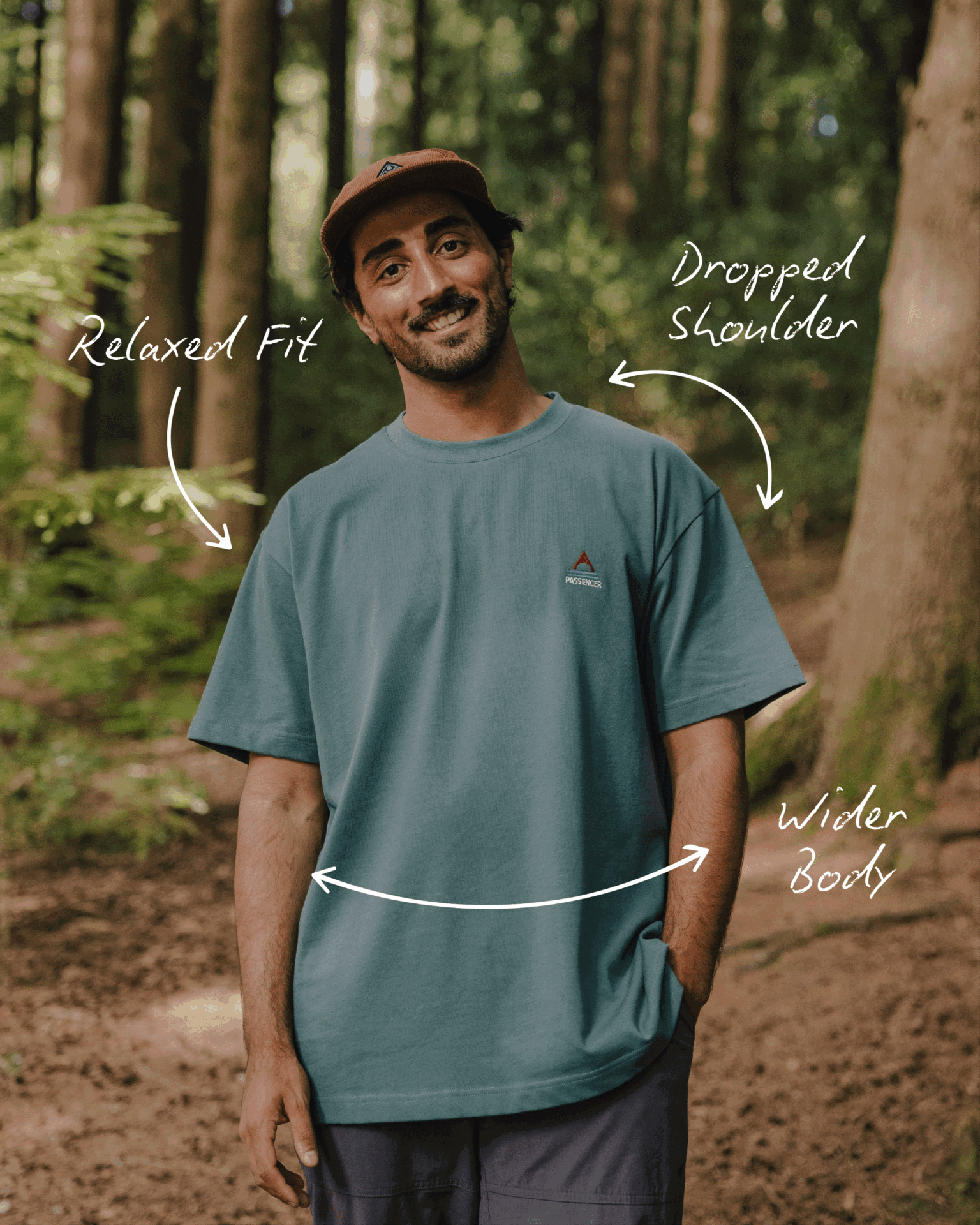 Physical Distance Shirts Distance Relaxed Fit T-Shirt Blue Fog – Passenger
