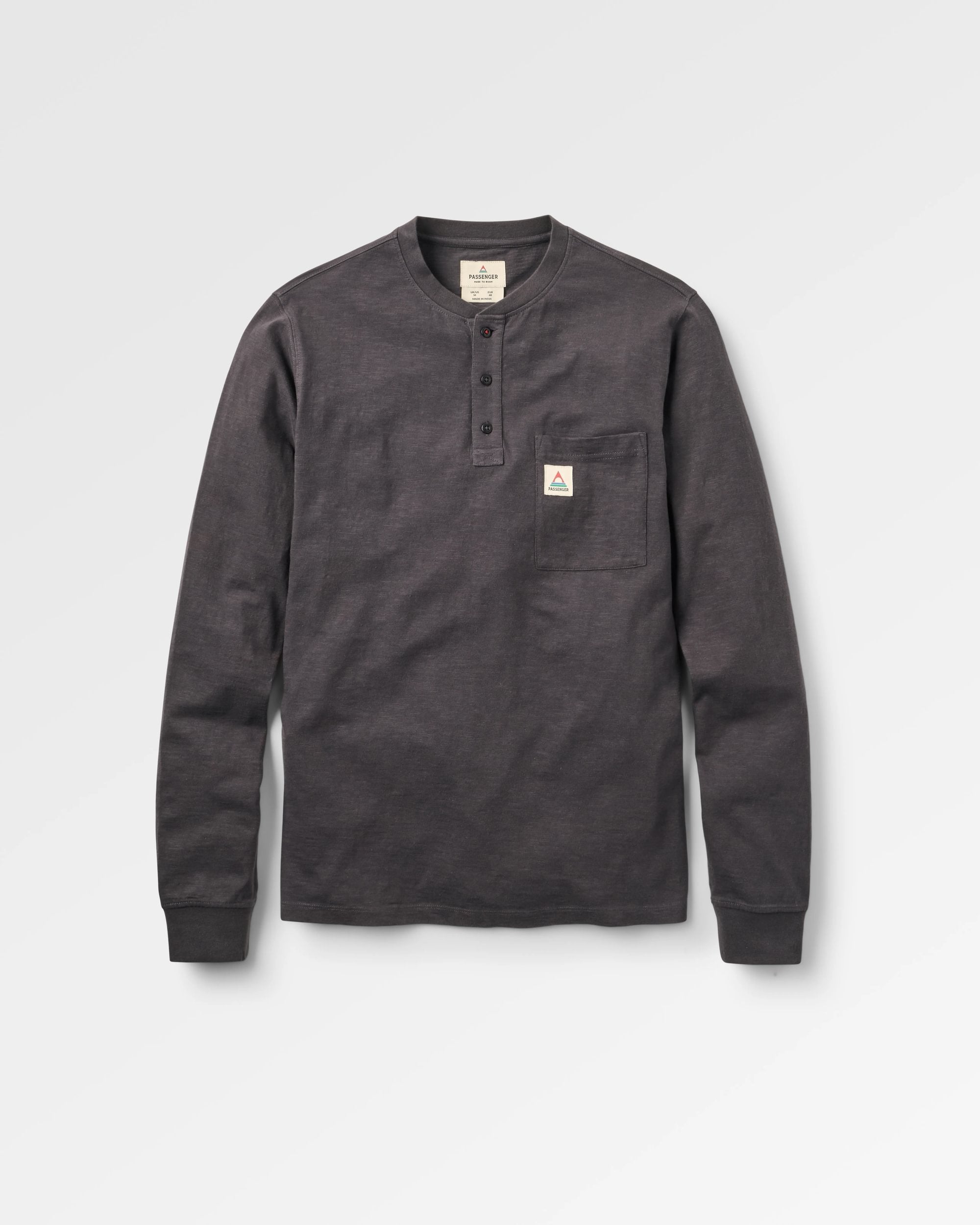 Headland LS Slub Henley Faded Black – Passenger