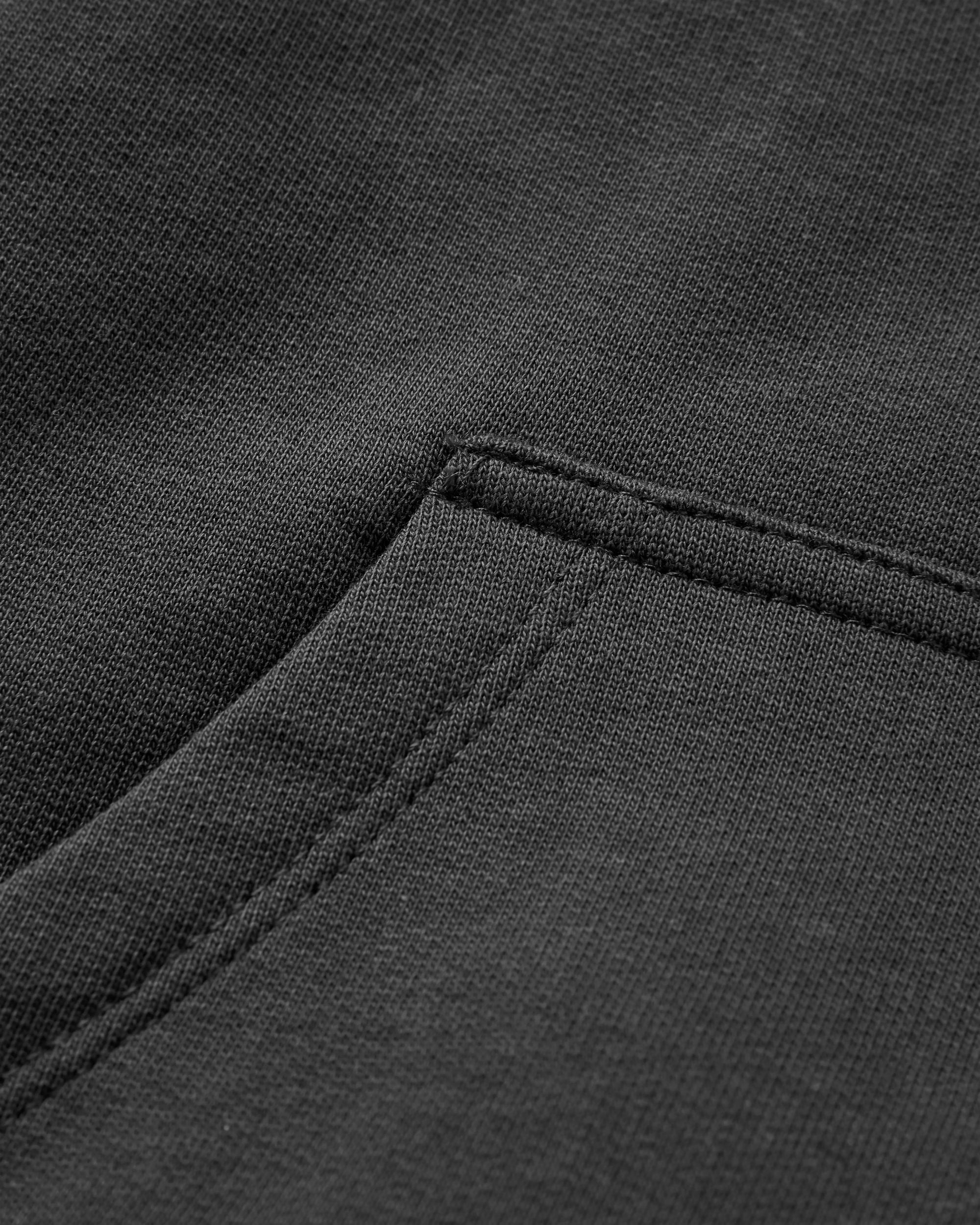 Escapism Recycled Cotton Hoodie - Black - Flatlay