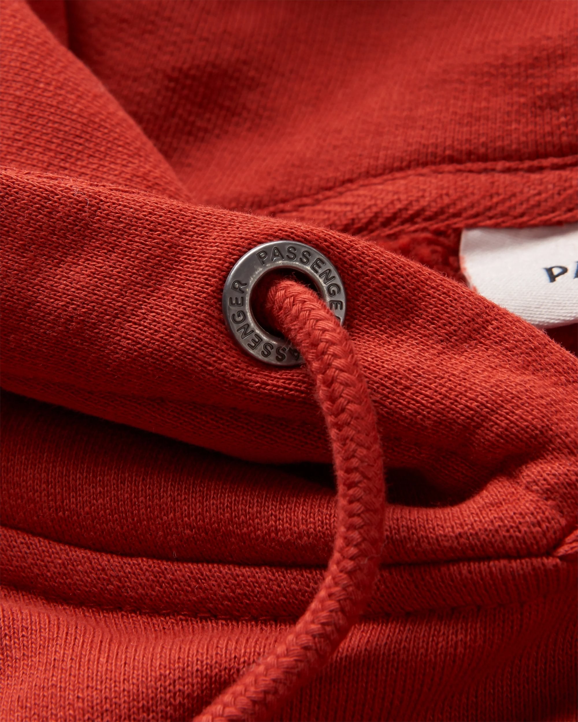 Escapism Recycled Cotton Hoodie - Red Ochre - Flatlay