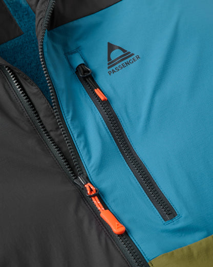 Tahoe Lined Windproof Jacket - Faded Black/Khaki - Flatlay