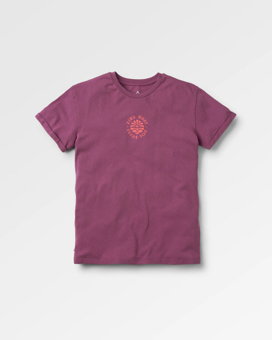 Discovery Rolled Sleeve T-Shirt - Berry