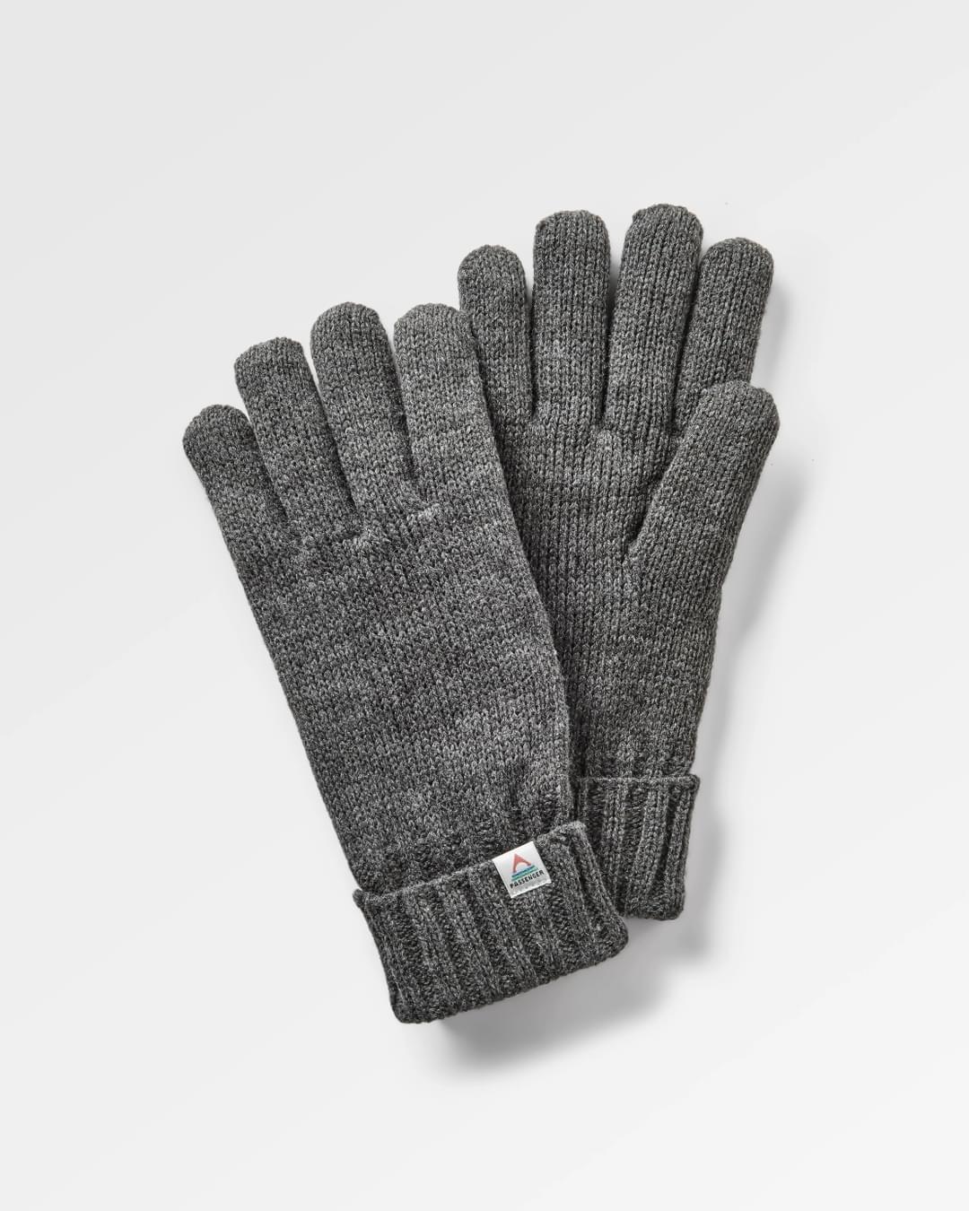 Gale Recycled Knitted Gloves - Charcoal - Flatlay