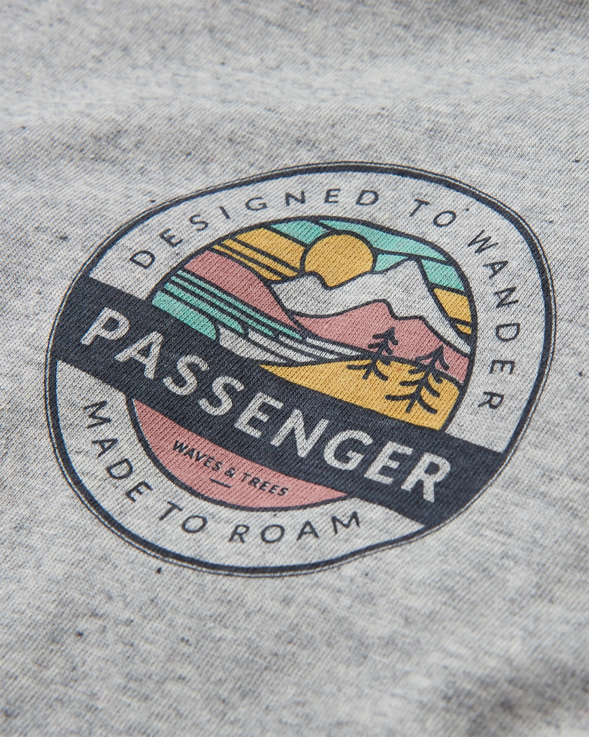 Odyssey Recycled Cotton T-Shirt - Grey Marl - Flatlay