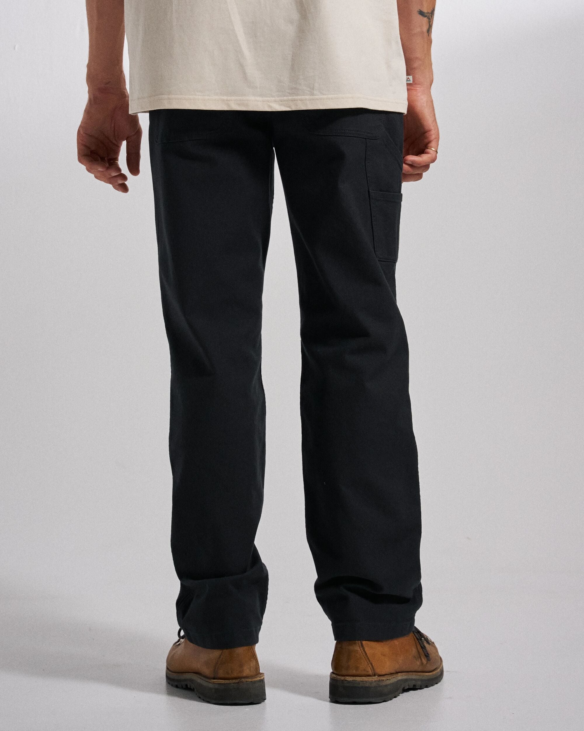 Vantage Cotton Canvas Trouser - Black - Studio Model