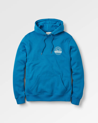 Odyssey Organic Cotton Hoodie - Blue Steel - Flatlay