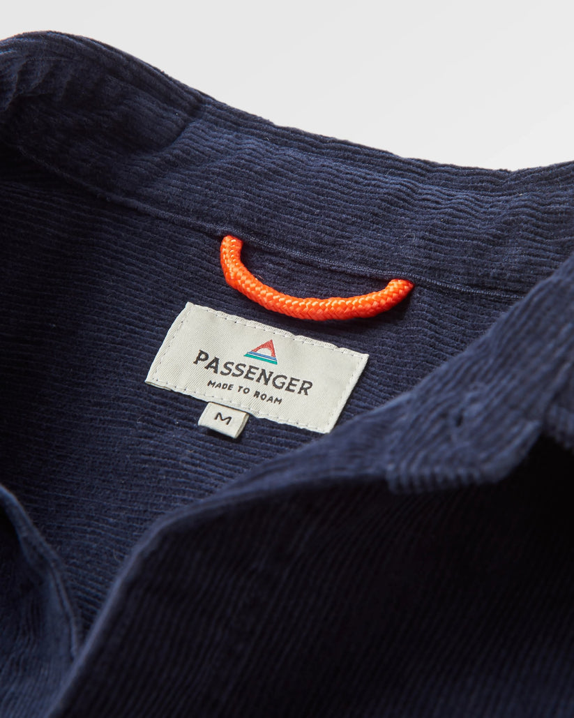 Mens Cord Shirt in Dark Sapphire Navy