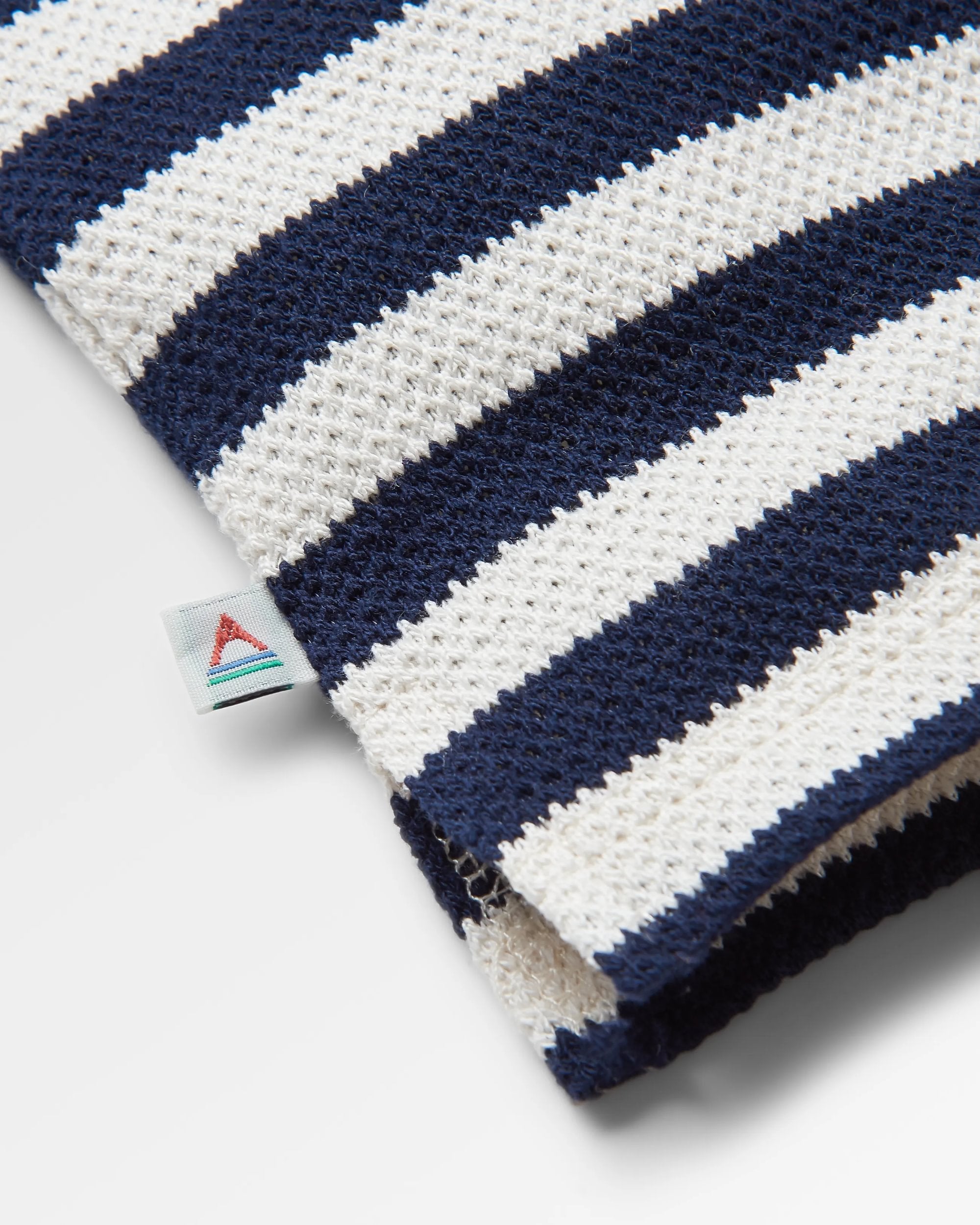 Panorama Striped LS T-Shirt - Deep Navy - Flatlay