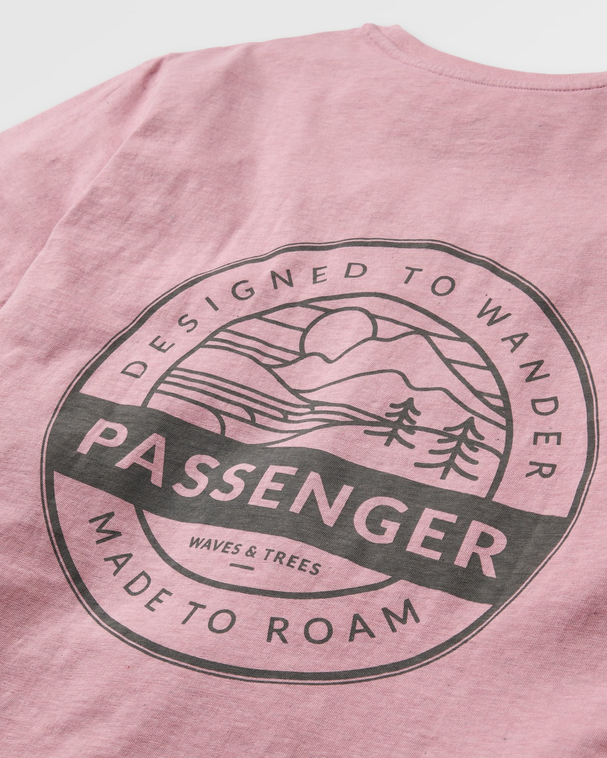 Odyssey Recycled Cotton T-Shirt - Pink Haze - Flatlay