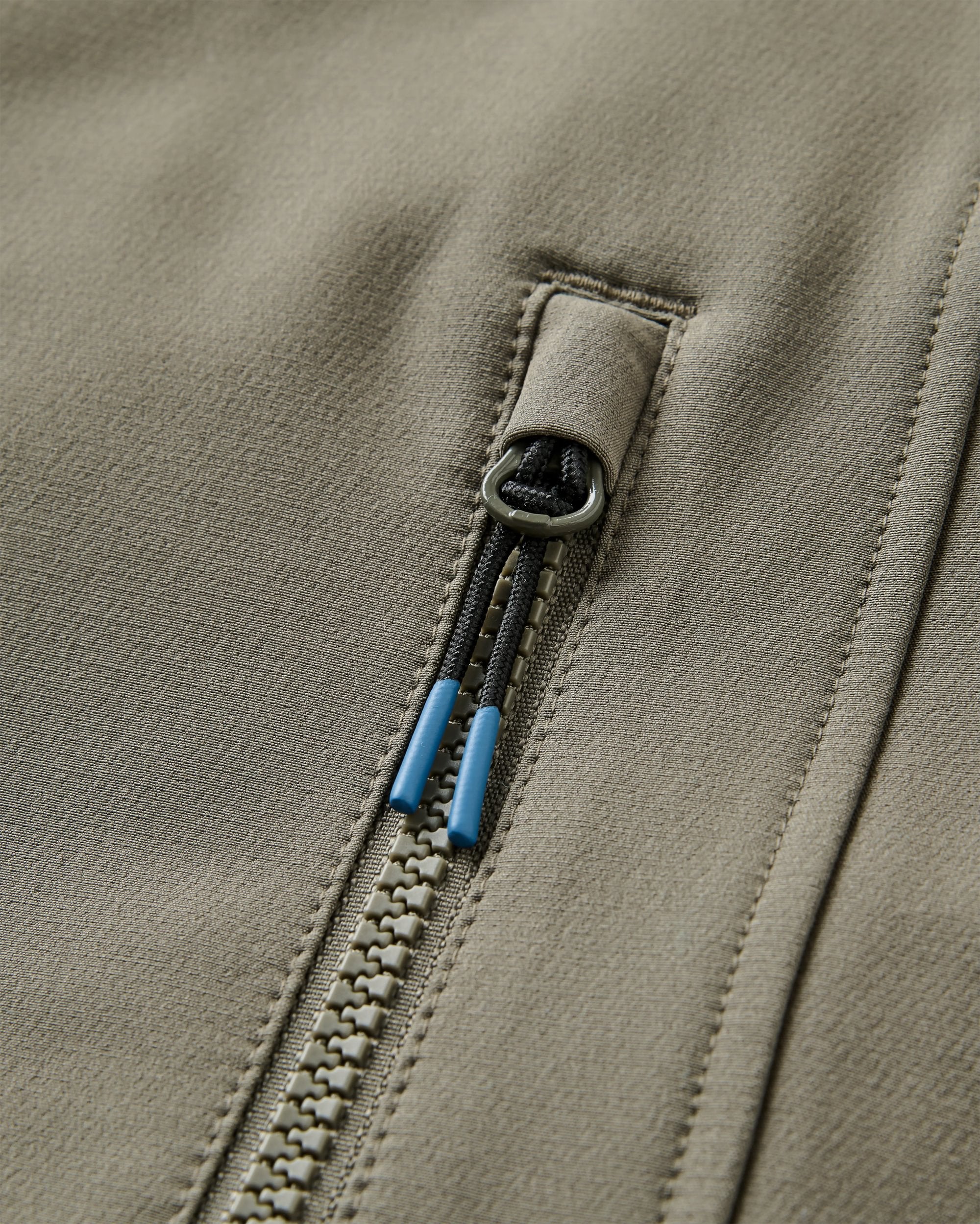 Roamer Recycled Softshell Anorak - Dark Denim/ Dusty Olive - Flatlay