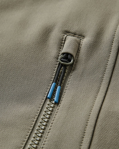 Roamer Recycled Softshell Anorak - Dark Denim/ Dusty Olive - Flatlay