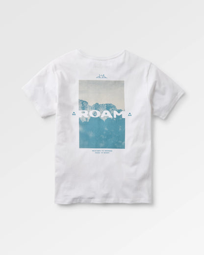 Roam Recycled Cotton T-Shirt - White - Flatlay