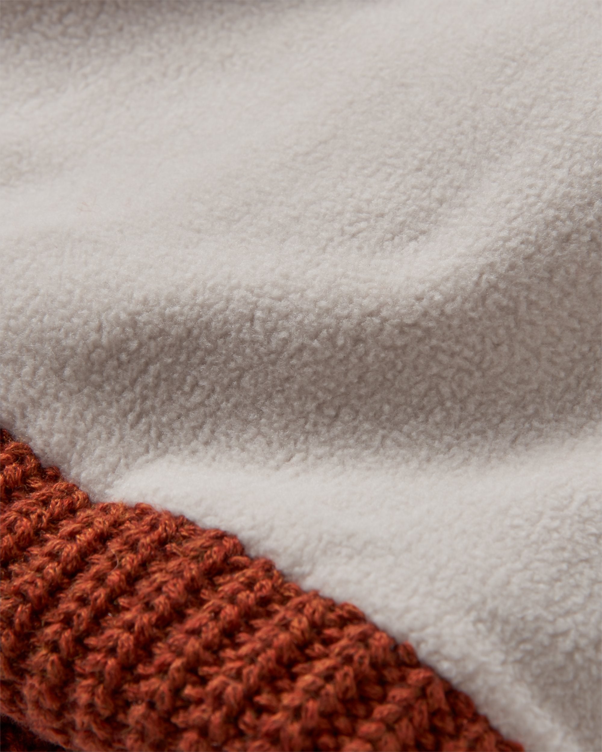 Beechwood Fleece Lined Recycled Beanie - Baked Clay - Flatlay