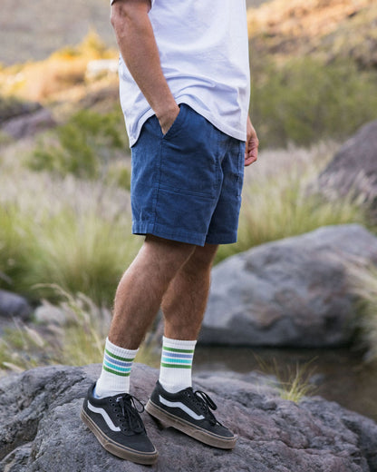 Shack Cord Short - Dark Denim - Lifestyle