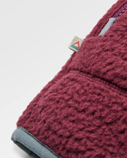 Ventura 1/2 Zip Recycled Sherpa Fleece - Fig - Flatlay