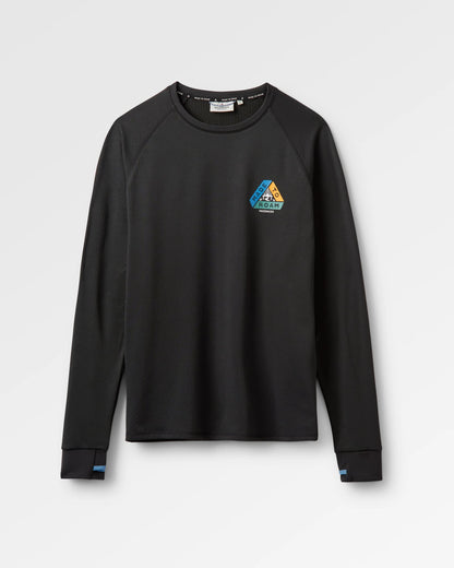Alpine Recycled Base Layer LS T-Shirt - Black - Flatlay