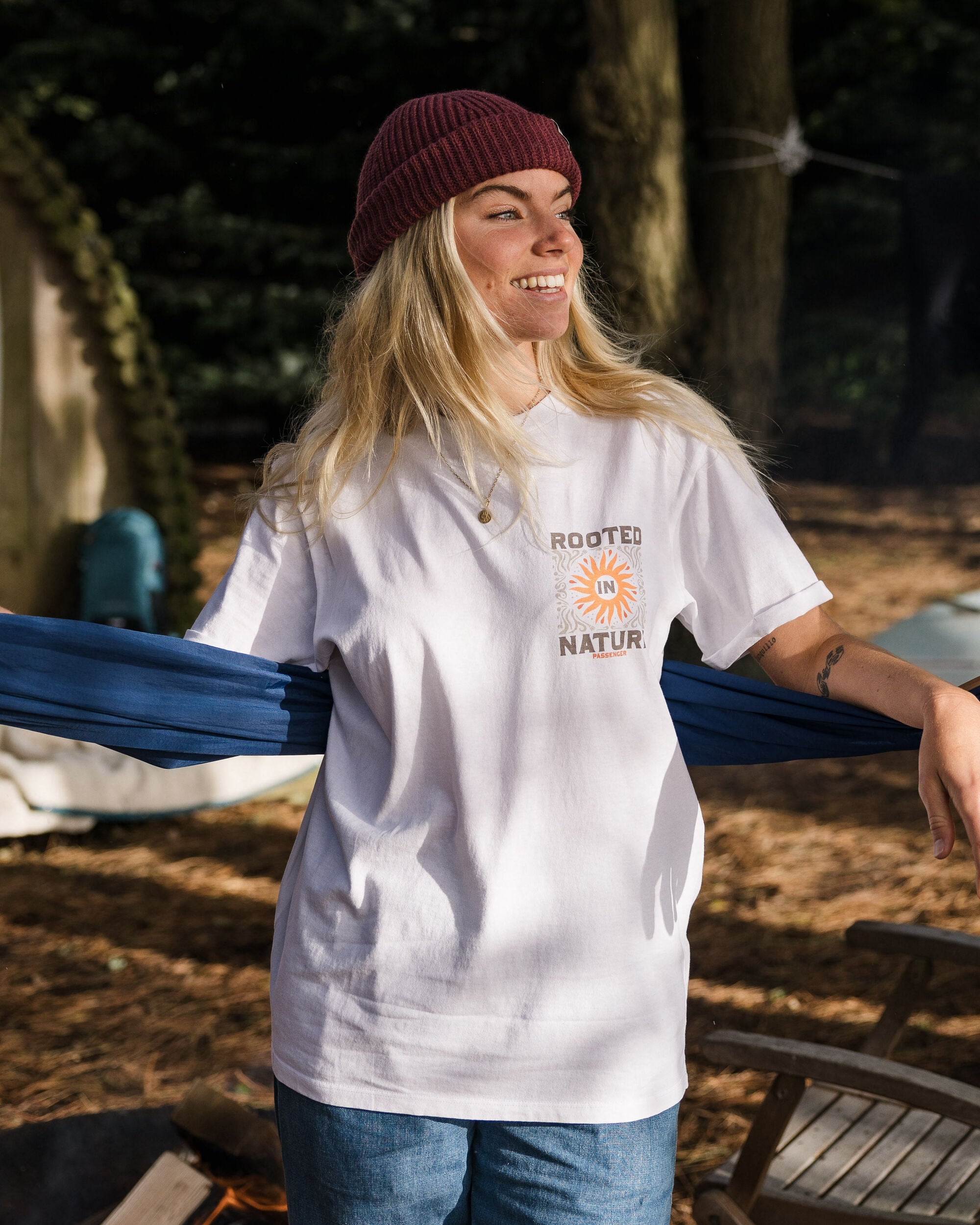 Rooted In Nature Recycled Cotton T-Shirt - White - Lifestyle - Female