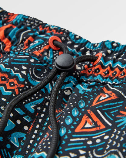 Way Out NetPlus® All Purpose Short - Elemental Geo Black - Flatlay