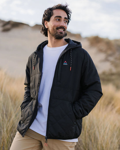 Dylan Recycled Insulated Full Zip Jacket - Black - Lifestyle