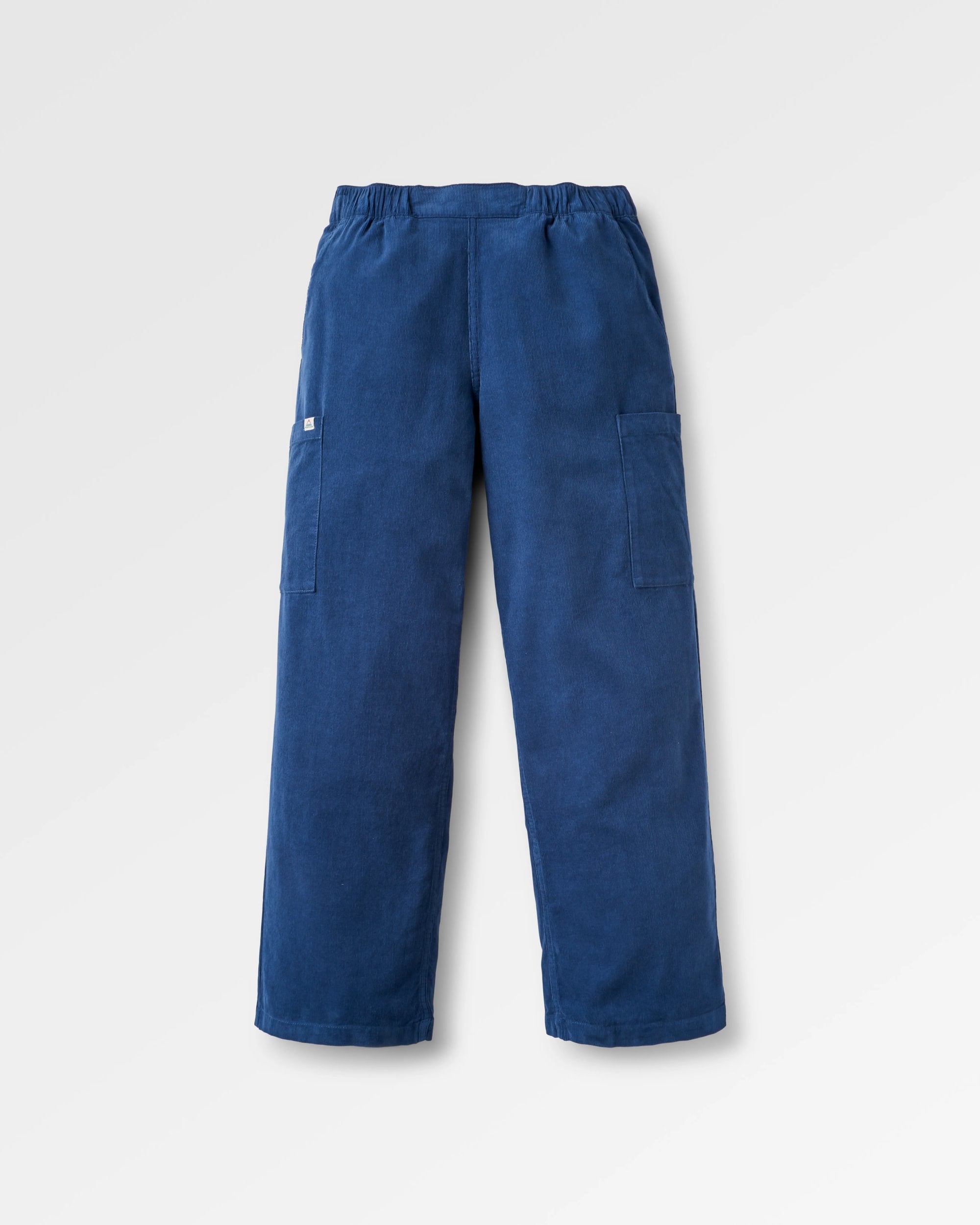 Someday Organic Cotton Corduroy Trouser - Dark Denim - Flatlay