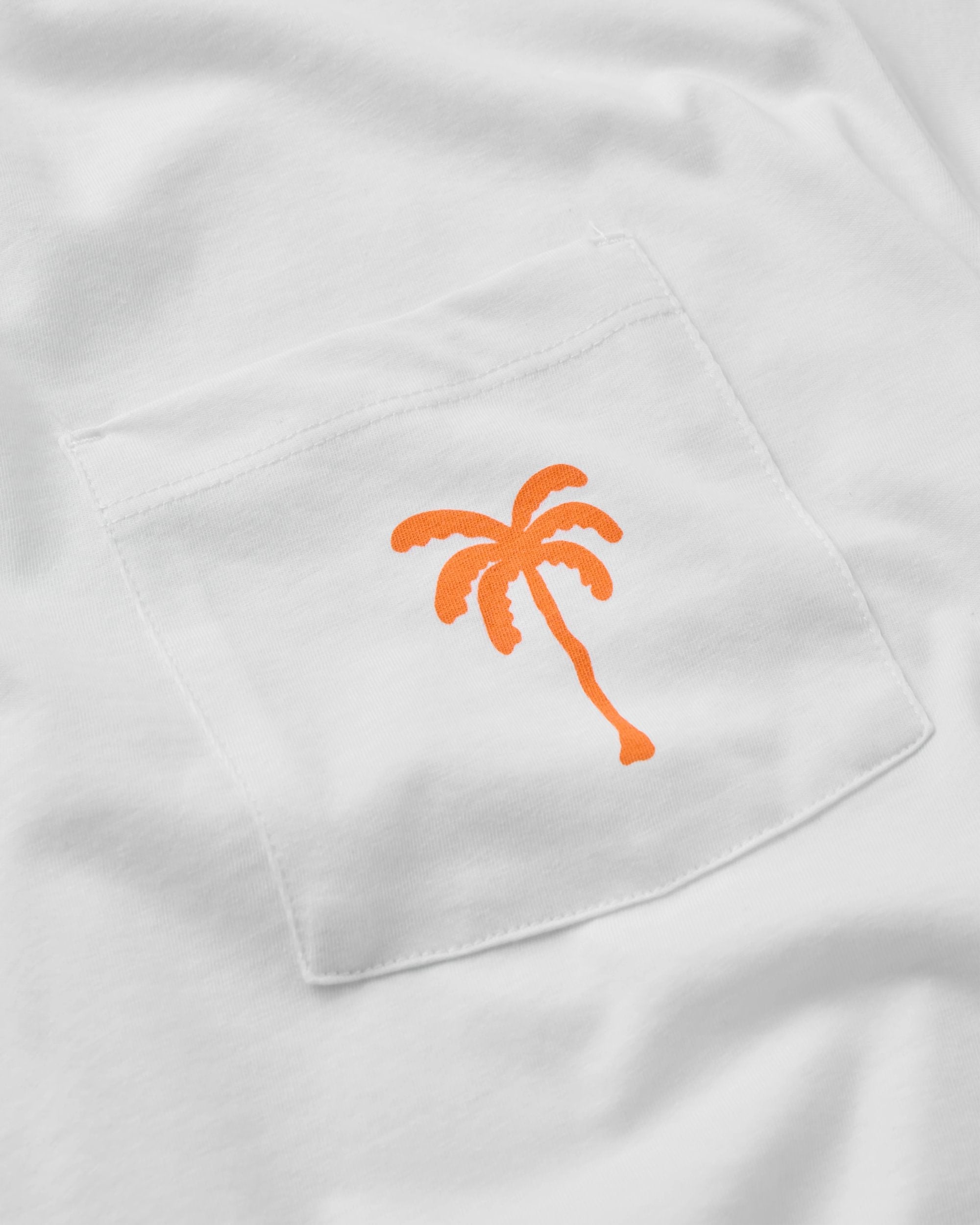 Stack Pocket T-Shirt - White - Flatlay
