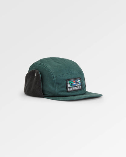 Nightfall Recycled Polar Fleece Lined Hat - Dark Fern  - Flatlay