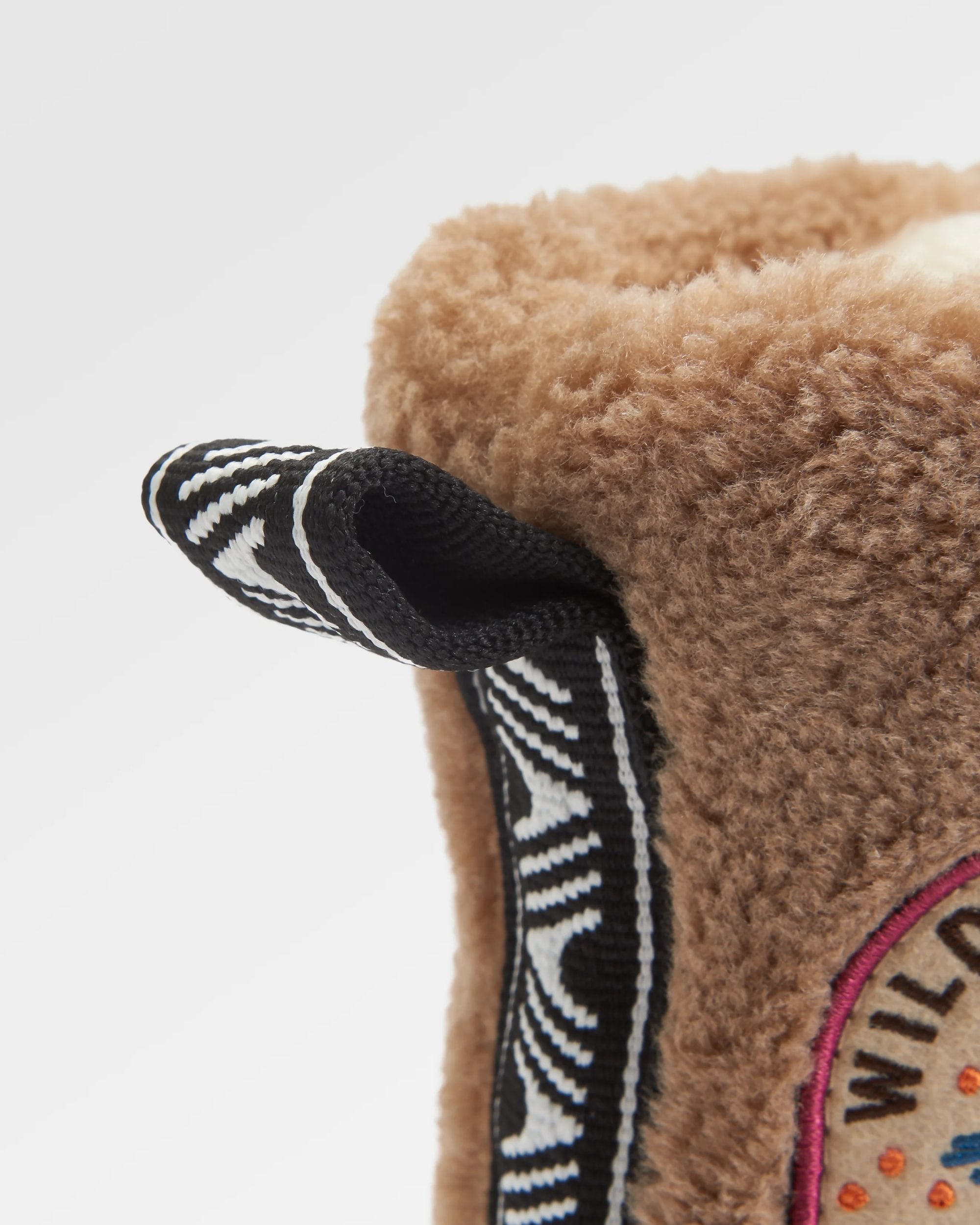 Hideaway Hut Sherpa Fleece Slipper - Biscuit - Flatlay