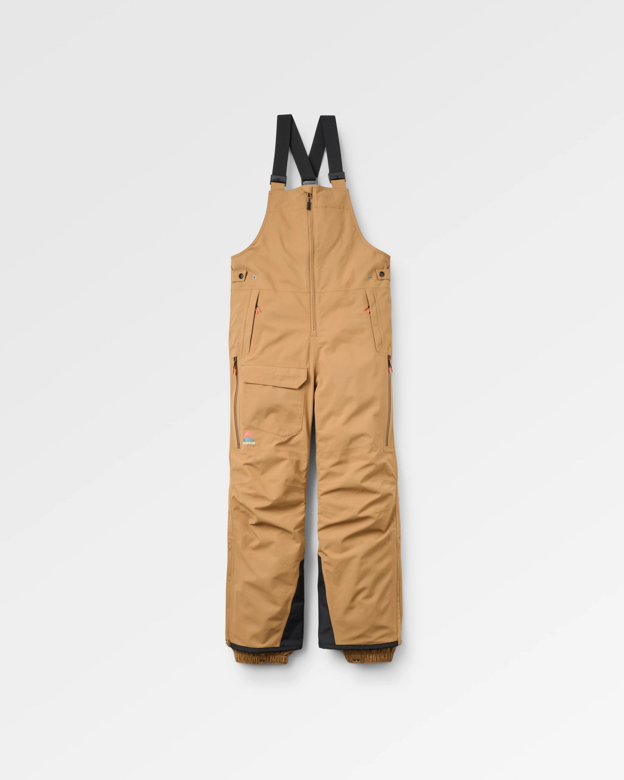 Snowscape Women's Recycled Bibpant - Toffee - Flatlay