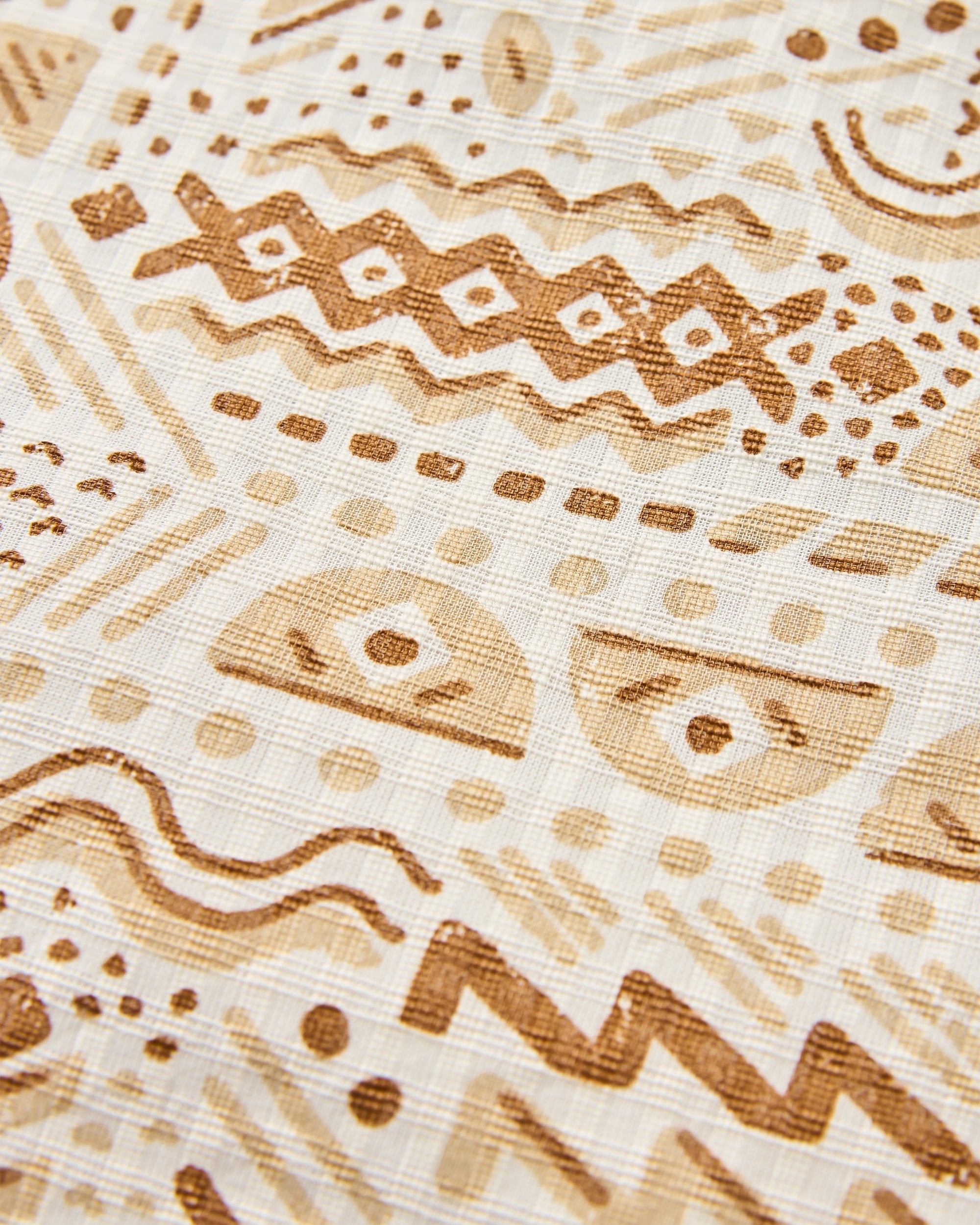 Chill Textured Short Sleeve Shirt - Elemental Geo Birch - Flatlay