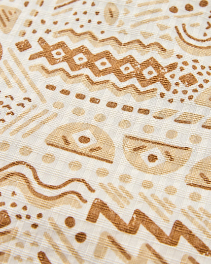 Chill Textured Short Sleeve Shirt - Elemental Geo Birch - Flatlay